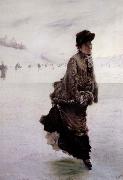 Giuseppe de nittis La Patineuse china oil painting artist